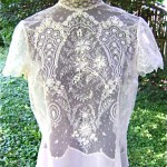 vintage 1920s French silk and lace blouse