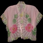 vintage 1920s embroidered voile flapper bed jacket