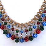 vintage 1930s haskell book piece necklace