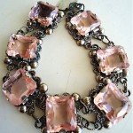 vintage 1930s mexican sterling silver and glass bracelet