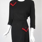 vintage 1940s crepe dress