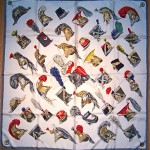 vintage 1949 hermes coiffures militaries scarf