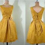 vintage 1950s brocade cocktail dress