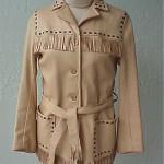 vintage 1950s deerskin fringed western jacket