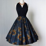 vintage 1950s miss eliette halter dress