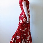 vintage 1960s alfred shaheen fishtail maxi dress