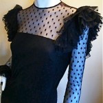 vintage 1960s estevez ruffle lace dress