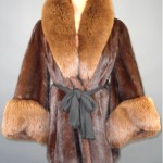 vintage 1970s mink and fox fur jacket