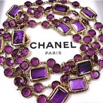 vintage 1980s Chanel Amethyst Crystal Necklace