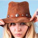 vintage 70s minnetonka leather hat