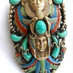 vintage egyptian revival dress clip