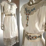 vintage ethnic dress with sash