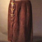 vintage gucci suede skirt