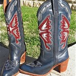 vintage miss capezio butterfly cowboy boots