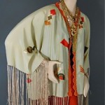 vintage upcycled art deco fringed jacket