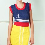 vintage 1960s nautical skirt