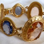 vintage ysl glass stone bracelet