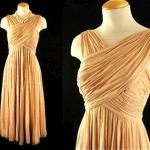 vintage 1950s adele simpson chiffon goddess dress
