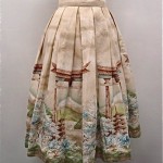 vintage 1950s pagoda print skirt