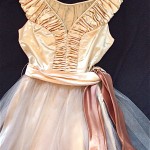 vintage 1950s tulle evening gown