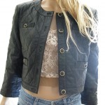 vintage 1980s quilted leather jacket