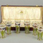 vintage art nouveau theresienthal glasses set in box