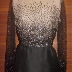 vintage ceil chapman beaded illusion dress