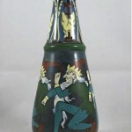 vintage foley intarsio art nouveau vase elves and owls