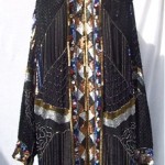 vintage frank usher sequin beaded long jacket