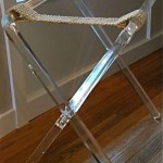 vintage lucite luggage rack tray table