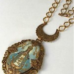 vintage madonna pendant necklace