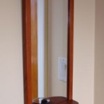 vintage mid-century danish modern teak mirror and vase
