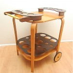 vintage mid-century danishmodern drink bar cart