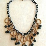 vintage miriam haskell celluloid and gold necklace