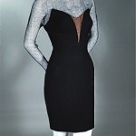 vintage rayon crepe fishnet illusion dress