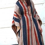 vintage striped poncho cape