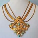 vintage victorian egyptian revival necklace