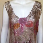 vintage 1920s art deco floral lame blouse