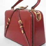 vintge 1960s fernande desgranges leather handbag