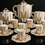 vintage 1920s gilded porcelain coffee set