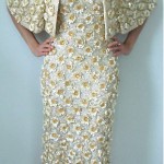 vintage 1950s gene shelly beaded dress and capelet