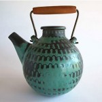 vintage 1950s stig lindberg for gustarvberg tea pot