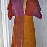 vintage 1970s bonnie cashin suede dress