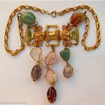 vintage castlecliff vrba gem necklace