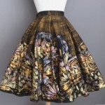 vintage handpainted circle skirt