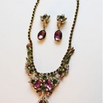 vintage juliana rhinestone necklace and earrings