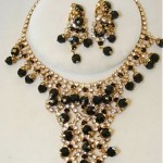 vintage juliana rhinestone necklace and earrings