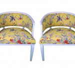 vintage mid-century french lacquered chairs