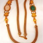 vintage miriam haskell egyptian revival scarab necklace