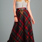 vintage ralph lauren wool plaid skirt